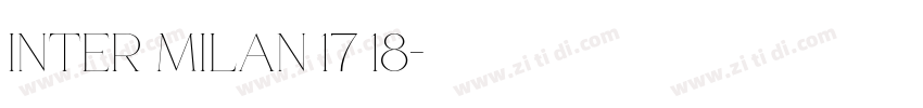 Inter Milan 17 18字体转换
